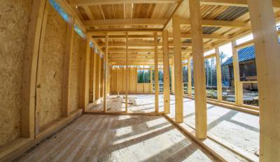 Structure de maison en bois