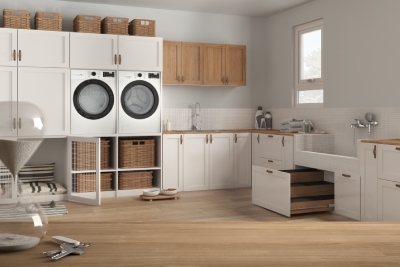 Découvrez comment organiser votre buanderie sur mesure avec la Menuiserie Huybens 