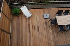 Réalisation d'une terrasse en bois par un menuisier à Namur