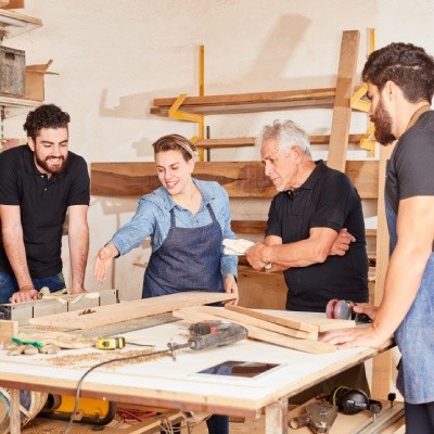 Equipe de la Menuiserie Huybens en région de Namur